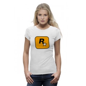 Женская футболка Premium с принтом Rockstar Games в Новосибирске,  |  | 