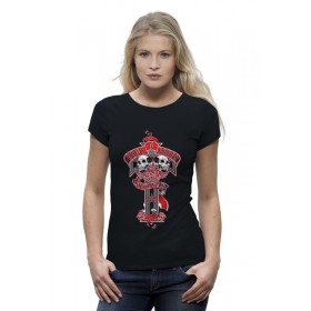 Женская футболка Premium с принтом Guns n roses в Новосибирске,  |  | 
