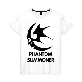 Женская футболка хлопок с принтом Dark Elf Mage - Phantom Summoner в Новосибирске, 100% хлопок | прямой крой, круглый вырез горловины, длина до линии бедер, слегка спущенное плечо | elf | lineage | phantom summoner