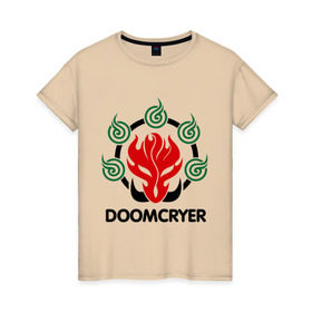 Женская футболка хлопок с принтом Orc Mage - Doomcryer в Новосибирске, 100% хлопок | прямой крой, круглый вырез горловины, длина до линии бедер, слегка спущенное плечо | doomcryer | lineage | orc mage