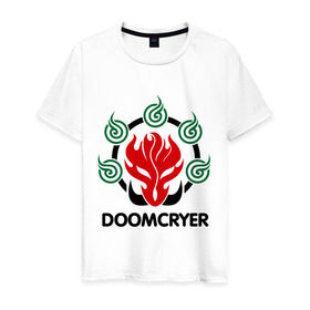 Мужская футболка хлопок с принтом Orc Mage - Doomcryer в Новосибирске, 100% хлопок | прямой крой, круглый вырез горловины, длина до линии бедер, слегка спущенное плечо. | Тематика изображения на принте: doomcryer | lineage | orc mage