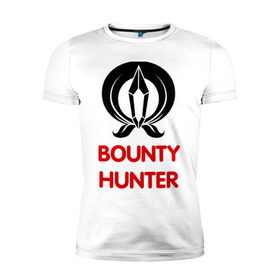 Мужская футболка премиум с принтом Dwarf Fighter - Bounty Hunter в Новосибирске, 92% хлопок, 8% лайкра | приталенный силуэт, круглый вырез ворота, длина до линии бедра, короткий рукав | line age | lineage | компьютерные | линейка | охотник