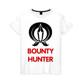 Женская футболка хлопок с принтом Dwarf Fighter - Bounty Hunter в Новосибирске, 100% хлопок | прямой крой, круглый вырез горловины, длина до линии бедер, слегка спущенное плечо | line age | lineage | компьютерные | линейка | охотник
