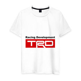 Мужская футболка хлопок с принтом TRD в Новосибирске, 100% хлопок | прямой крой, круглый вырез горловины, длина до линии бедер, слегка спущенное плечо. | development | racing | racing development | toyota | toyota racing development | авто2012 | тойота