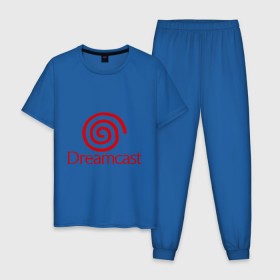 Мужская пижама хлопок с принтом Dreamcast в Новосибирске, 100% хлопок | брюки и футболка прямого кроя, без карманов, на брюках мягкая резинка на поясе и по низу штанин
 | dreamcast | sega | видеоигры | приставки | сега