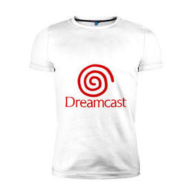 Мужская футболка премиум с принтом Dreamcast в Новосибирске, 92% хлопок, 8% лайкра | приталенный силуэт, круглый вырез ворота, длина до линии бедра, короткий рукав | dreamcast | sega | видеоигры | приставки | сега