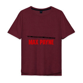 Мужская футболка хлопок Oversize с принтом Max Payne в Новосибирске, 100% хлопок | свободный крой, круглый ворот, “спинка” длиннее передней части | Тематика изображения на принте: pain | игра | компьютерная | макс | пейн | пэйн