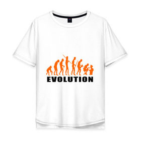 Мужская футболка хлопок Oversize с принтом Evolution to admin в Новосибирске, 100% хлопок | свободный крой, круглый ворот, “спинка” длиннее передней части | evolution | админ | комп | компьютер | люди | эволюция