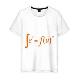 Мужская футболка хлопок с принтом Sex Fun в Новосибирске, 100% хлопок | прямой крой, круглый вырез горловины, длина до линии бедер, слегка спущенное плечо. | забава | интеграл | переменная | уравнение | формула