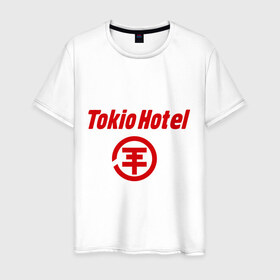 Мужская футболка хлопок с принтом Tokio Hotel в Новосибирске, 100% хлопок | прямой крой, круглый вырез горловины, длина до линии бедер, слегка спущенное плечо. | Тематика изображения на принте: 