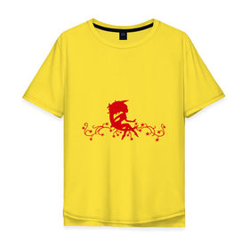 Мужская футболка хлопок Oversize с принтом Девушка на луне в Новосибирске, 100% хлопок | свободный крой, круглый ворот, “спинка” длиннее передней части | девушка | девушкам | для девушек | луна | на луне | орнамент | полумесяц | узор
