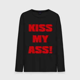 Мужской лонгслив хлопок с принтом Kiss My Ass в Новосибирске, 100% хлопок |  | меня | поцелуй