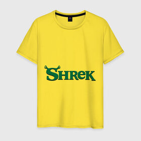 Мужская футболка хлопок с принтом Shrek в Новосибирске, 100% хлопок | прямой крой, круглый вырез горловины, длина до линии бедер, слегка спущенное плечо. | shrek | шрек