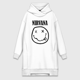 Платье-худи хлопок с принтом Nirvana в Новосибирске,  |  | cobain | media | nirvana | rock | smells like teen spirit | toplanding | кобейн | нирвана | рок