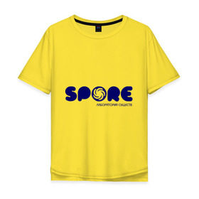 Мужская футболка хлопок Oversize с принтом Spore в Новосибирске, 100% хлопок | свободный крой, круглый ворот, “спинка” длиннее передней части | игра | игры | лаборатория существ | спор
