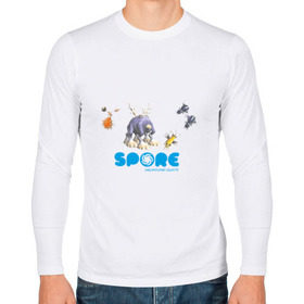Мужской лонгслив хлопок с принтом Spore (3) в Новосибирске, 100% хлопок |  | игры | лаборатория существ | спор