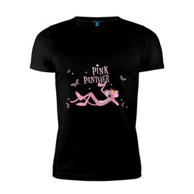 Мужская футболка премиум с принтом Pink panther в Новосибирске, 92% хлопок, 8% лайкра | приталенный силуэт, круглый вырез ворота, длина до линии бедра, короткий рукав | pink panther | розовая пантера