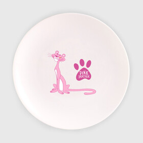 Тарелка 3D с принтом Розовая Пантера в Новосибирске, фарфор | диаметр - 210 мм
диаметр для нанесения принта - 120 мм | pink panther | розовая пантера