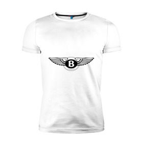 Мужская футболка премиум с принтом Bentley в Новосибирске, 92% хлопок, 8% лайкра | приталенный силуэт, круглый вырез ворота, длина до линии бедра, короткий рукав | bentley | авто | авто2012 | автобренды | автомобиль | бентли | машинки | машины | тачки