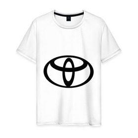 Мужская футболка хлопок с принтом Toyota (2) в Новосибирске, 100% хлопок | прямой крой, круглый вырез горловины, длина до линии бедер, слегка спущенное плечо. | toyota | авто | автобренды | автомобиль | машинки | машины | тачки | тойота