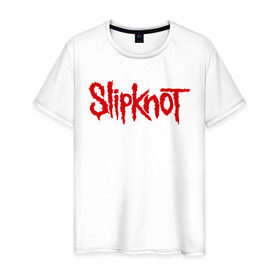 Мужская футболка хлопок с принтом Slipknot (1) в Новосибирске, 100% хлопок | прямой крой, круглый вырез горловины, длина до линии бедер, слегка спущенное плечо. | Тематика изображения на принте: metall | punk | rock | slipknot | метал | металл | нью метал | панк | панк рок | рок