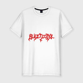 Мужская футболка премиум с принтом Alice Cooper (2) в Новосибирске, 92% хлопок, 8% лайкра | приталенный силуэт, круглый вырез ворота, длина до линии бедра, короткий рукав | alice cooper | metal | rock | логотип | метал | музыка | музыкант | рок | рок музыка | элис купер