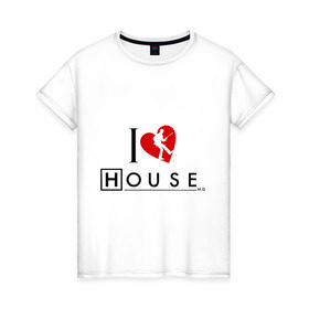 Женская футболка хлопок с принтом Доктор Хаус 9 в Новосибирске, 100% хлопок | прямой крой, круглый вырез горловины, длина до линии бедер, слегка спущенное плечо | everybody lies | haus | house | все лгут | доктор | хауз | хаус | хью лори