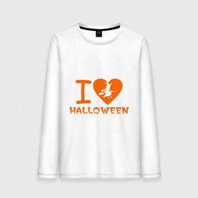 Мужской лонгслив хлопок с принтом I Love Halloween в Новосибирске, 100% хлопок |  | hallowen | hallowin | halovin | halowen | halowin | helloveen | helloven | hellovin | heloven | helovin | i lov | ведьма | день всех святых | колдунья | метла | халлоуин | халлувин | халоуин | халувин | хелловин | хеллоуин | хелоуин | хелувин
