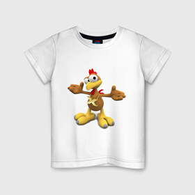 Детская футболка хлопок с принтом Moorhuhn в Новосибирске, 100% хлопок | круглый вырез горловины, полуприлегающий силуэт, длина до линии бедер | moorhuhn | игры | компьютерные игры | курица | мурхун | стрелялка | стрелялки