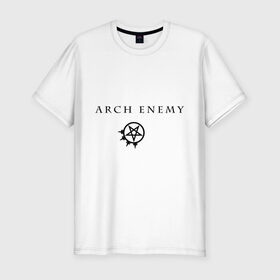 Мужская футболка премиум с принтом Arch Enemy в Новосибирске, 92% хлопок, 8% лайкра | приталенный силуэт, круглый вырез ворота, длина до линии бедра, короткий рукав | arch enemy | metall | punk | rock | метал | металл | панк | панк рок | рок