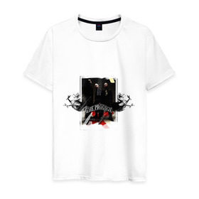 Мужская футболка хлопок с принтом The Prodigy в Новосибирске, 100% хлопок | прямой крой, круглый вырез горловины, длина до линии бедер, слегка спущенное плечо. | prodigy | группы | музыкальные группы | продиджи | электронная музыка