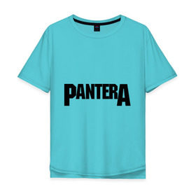 Мужская футболка хлопок Oversize с принтом Pantera в Новосибирске, 100% хлопок | свободный крой, круглый ворот, “спинка” длиннее передней части | metal | глэм | грув | группы | логотип | метал | трэш | хэви