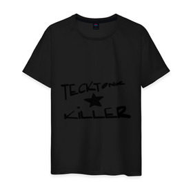 Мужская футболка хлопок с принтом Tecktonik killer 1 в Новосибирске, 100% хлопок | прямой крой, круглый вырез горловины, длина до линии бедер, слегка спущенное плечо. | club | killer | tecktonik | клуб | клубные | тектоник