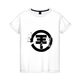 Женская футболка хлопок с принтом Tokio Hotel (2) в Новосибирске, 100% хлопок | прямой крой, круглый вырез горловины, длина до линии бедер, слегка спущенное плечо | Тематика изображения на принте: emo | rock | метал | металл | эмо