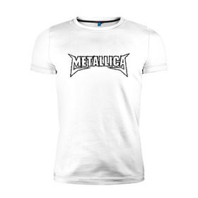 Мужская футболка премиум с принтом Metallica (2) в Новосибирске, 92% хлопок, 8% лайкра | приталенный силуэт, круглый вырез ворота, длина до линии бедра, короткий рукав | металлика