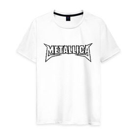 Мужская футболка хлопок с принтом Metallica (2) в Новосибирске, 100% хлопок | прямой крой, круглый вырез горловины, длина до линии бедер, слегка спущенное плечо. | металлика