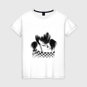 Женская футболка хлопок с принтом Ска в Новосибирске, 100% хлопок | прямой крой, круглый вырез горловины, длина до линии бедер, слегка спущенное плечо | девушка emo | субкультуры | эмо
