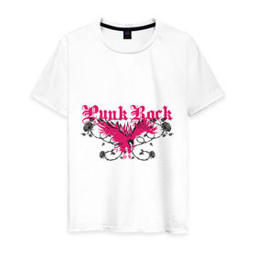 Мужская футболка хлопок с принтом Punk rock (2) в Новосибирске, 100% хлопок | прямой крой, круглый вырез горловины, длина до линии бедер, слегка спущенное плечо. | Тематика изображения на принте: emo | punk rock | панк рок | панки | субкультура | эмо