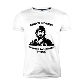 Мужская футболка премиум с принтом Чак Норрис (2) в Новосибирске, 92% хлопок, 8% лайкра | приталенный силуэт, круглый вырез ворота, длина до линии бедра, короткий рукав | chuck norris | чак норрис