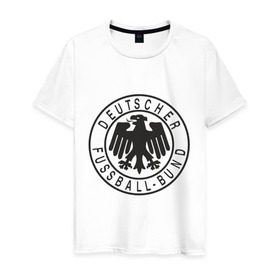 Мужская футболка хлопок с принтом Германия в Новосибирске, 100% хлопок | прямой крой, круглый вырез горловины, длина до линии бедер, слегка спущенное плечо. | германский футбольный клуб | дойч футбол | фк