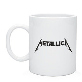 Кружка с принтом Metallica в Новосибирске, керамика | объем — 330 мл, диаметр — 80 мм. Принт наносится на бока кружки, можно сделать два разных изображения | Тематика изображения на принте: металлика