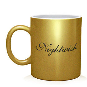 Кружка с принтом Nightwish в Новосибирске, керамика | объем — 330 мл, диаметр — 80 мм. Принт наносится на бока кружки, можно сделать два разных изображения | Тематика изображения на принте: 
