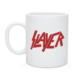 Кружка с принтом Slayer в Новосибирске, керамика | объем — 330 мл, диаметр — 80 мм. Принт наносится на бока кружки, можно сделать два разных изображения | metal | rock | slayer | метал | металл | рок | рок группа | рок группы