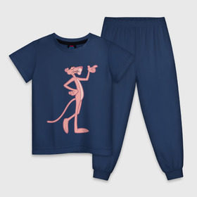 Детская пижама хлопок с принтом PinkPanther в Новосибирске, 100% хлопок |  брюки и футболка прямого кроя, без карманов, на брюках мягкая резинка на поясе и по низу штанин
 | pink panther | розовая пантера
