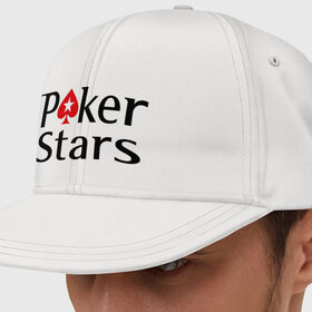 Кепка снепбек с прямым козырьком с принтом Poker Stars в Новосибирске, хлопок 100% |  | pokerstars