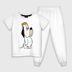 Детская пижама хлопок с принтом Droopy (1) в Новосибирске, 100% хлопок |  брюки и футболка прямого кроя, без карманов, на брюках мягкая резинка на поясе и по низу штанин
 | Тематика изображения на принте: droopy