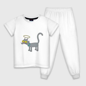 Детская пижама хлопок с принтом Snowball (1) в Новосибирске, 100% хлопок |  брюки и футболка прямого кроя, без карманов, на брюках мягкая резинка на поясе и по низу штанин
 | simpsons | симпсоны | симсоны