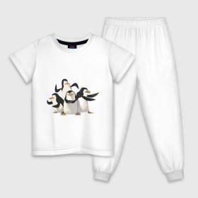 Детская пижама хлопок с принтом Мадагаскар (8) в Новосибирске, 100% хлопок |  брюки и футболка прямого кроя, без карманов, на брюках мягкая резинка на поясе и по низу штанин
 | Тематика изображения на принте: madagascar | мадагаскар | пингвины