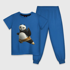 Детская пижама хлопок с принтом Кунг фу Панда (2) в Новосибирске, 100% хлопок |  брюки и футболка прямого кроя, без карманов, на брюках мягкая резинка на поясе и по низу штанин
 | панда