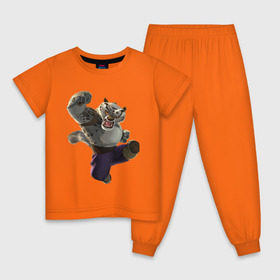 Детская пижама хлопок с принтом Кунг фу Панда (9) в Новосибирске, 100% хлопок |  брюки и футболка прямого кроя, без карманов, на брюках мягкая резинка на поясе и по низу штанин
 | kung fu panda | panda | кунг фу | кунг фу панда